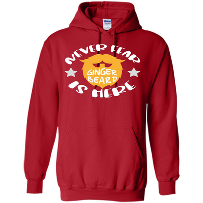 Bearded T-shirt Never Fear Ginger Beard Is Here Red