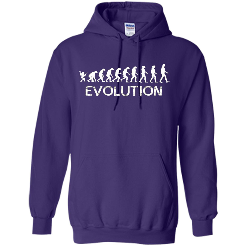 Evolution Biology Monkey To Human T-Shirt Purple