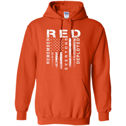 Red Friday - Remember Everyone Veteran Deployed T-shirt Orange