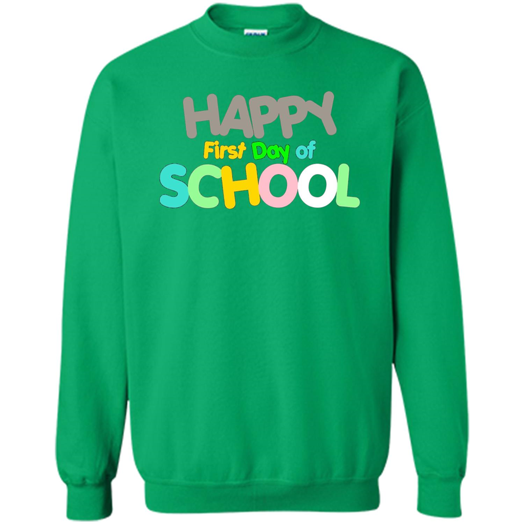 Happy First Day of School Colorful T-shirt Irish Green