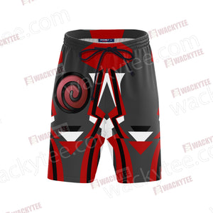 Naruto Symbol New Look Unisex 3D Beach Shorts