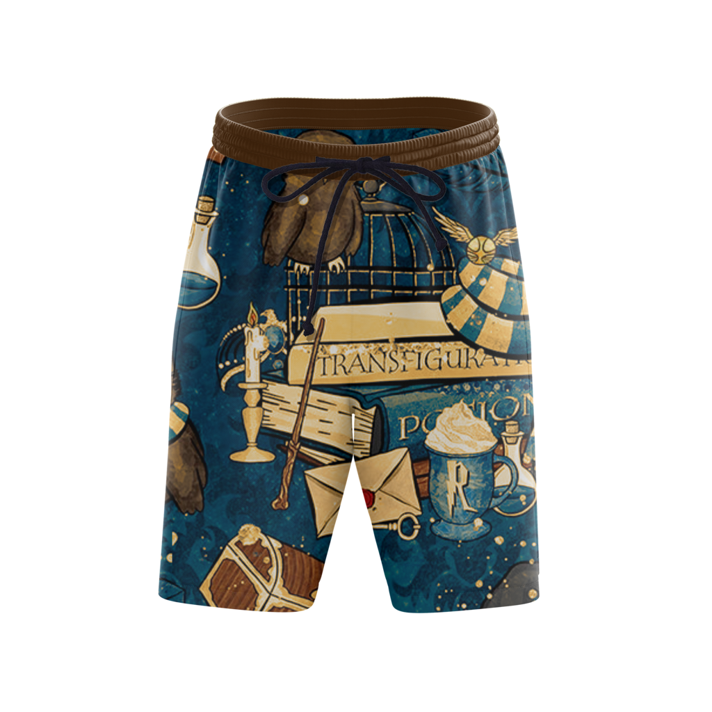Hogwarts Ravenclaw House Pattern Harry Potter Beach Short