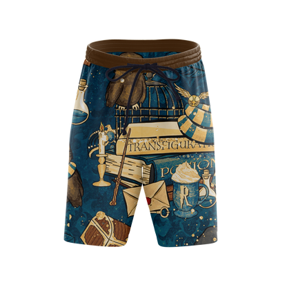 Hogwarts Ravenclaw House Pattern Harry Potter Beach Short