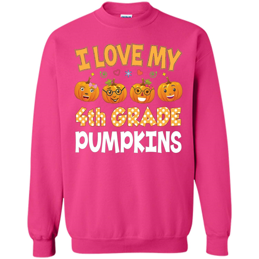 I Love my 4th Graders Pumpkins T-Shirt Fourth Grade Teacher Heliconia