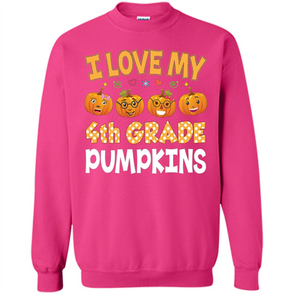 I Love my 4th Graders Pumpkins T-Shirt Fourth Grade Teacher Heliconia