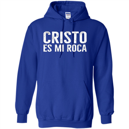 Cristo Es Mi Roca T-shirt Spanish Christian Message Royal