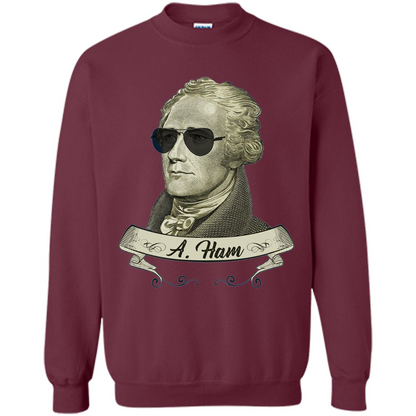 Cool Sunglasses T-shirt Funny Hamilton T-shirt Maroon