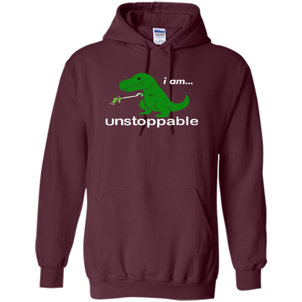 Rex Dinosaur T-shirt I Am Unstoppable Maroon