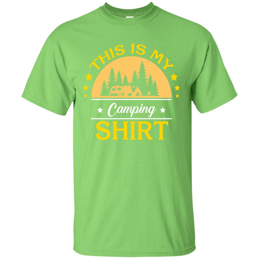 Camping T-shirt This Is My Camping Shirt T-shirt Lime