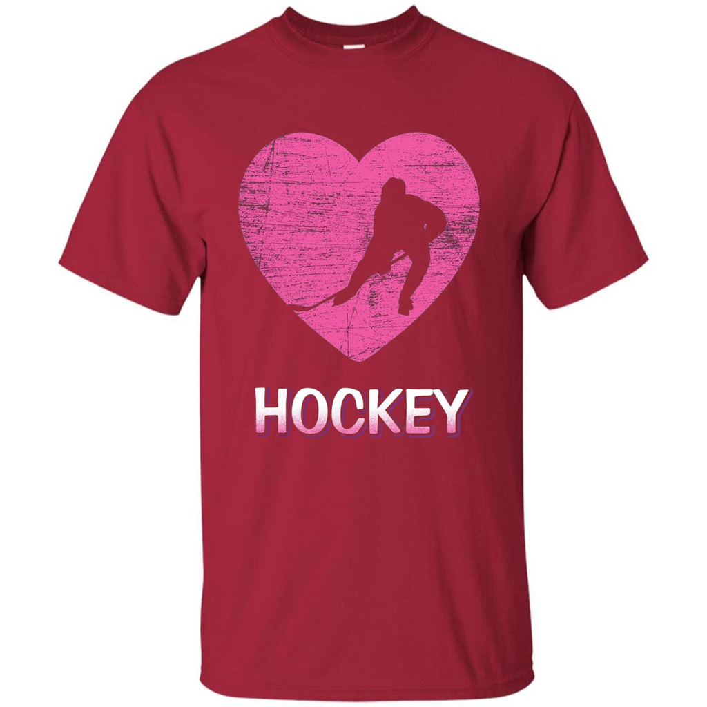 I Love Hockey T-shirt Cardinal