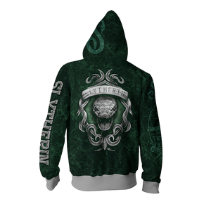 The Cunning Slytherin Harry Potter New Zip Up Hoodie