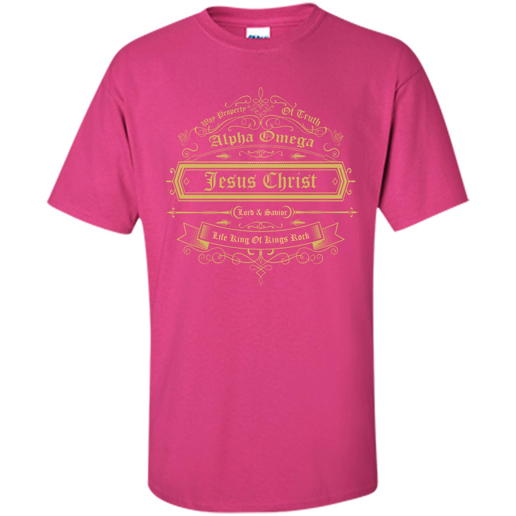 Christian T-shirt Way Property Of Truth Jesus Christ Alpha Omega Lord Heliconia