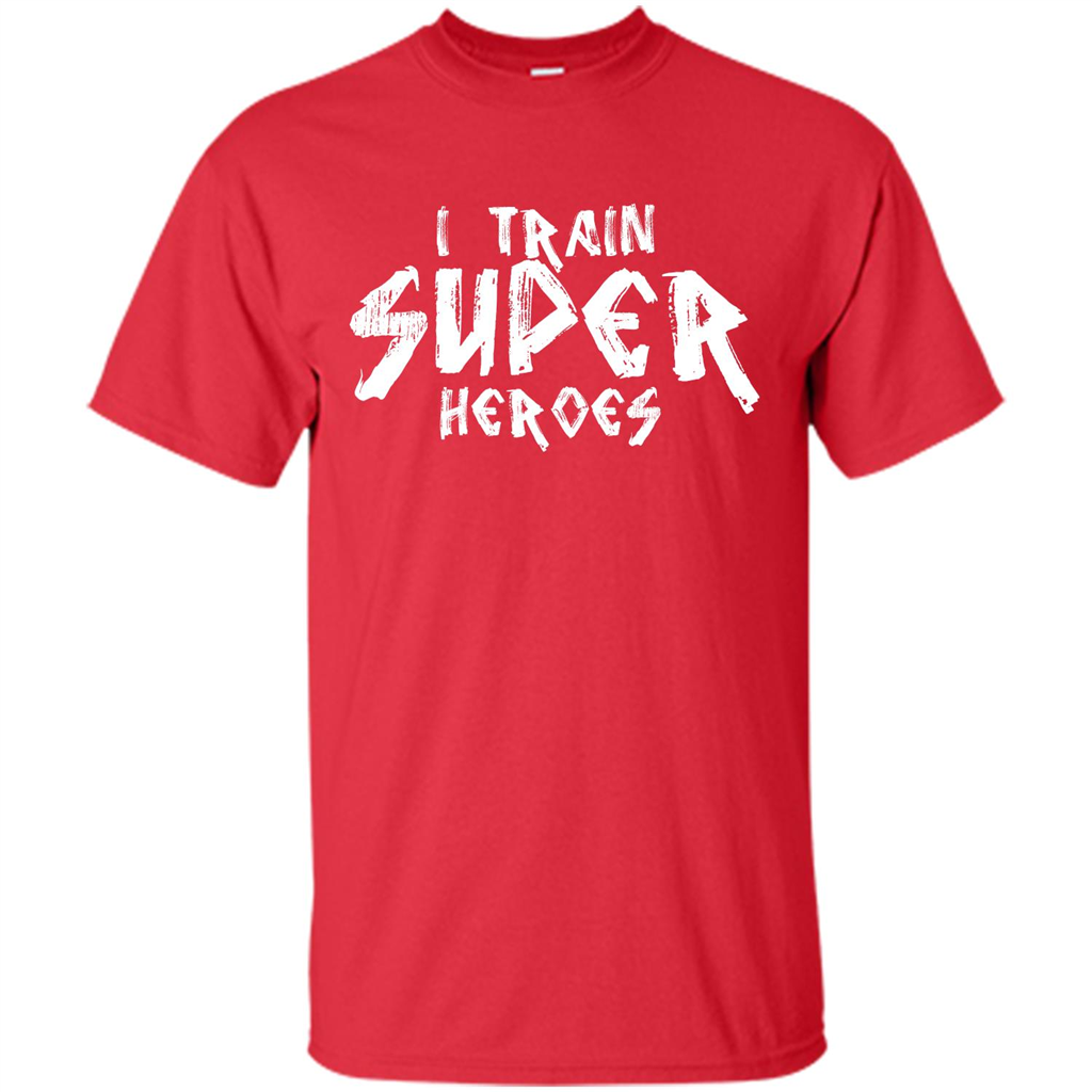 I Train Super Heroes T-shirt Red