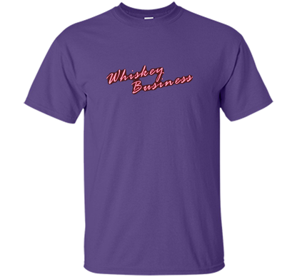 Whiskey Business Drinking 80's T-shirt shirt Purple