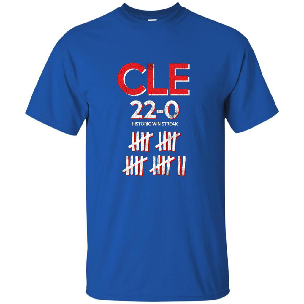 Baseball T-shirt Historic Win Streak 22-0 T-Shirt Royal