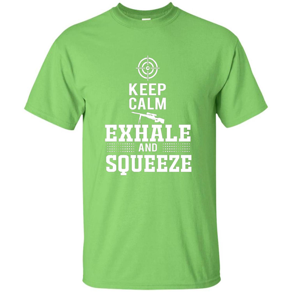 Keep Calm - Exhale and Squeeze T-shirt Lime