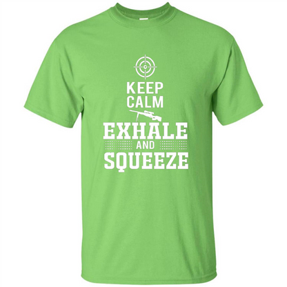 Keep Calm - Exhale and Squeeze T-shirt Lime