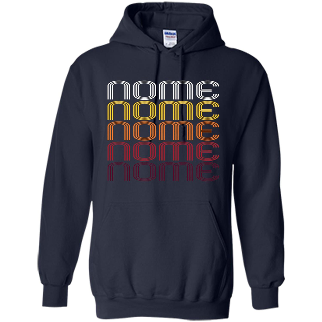 Nome, Vintage Style Alaska T-shirt Navy