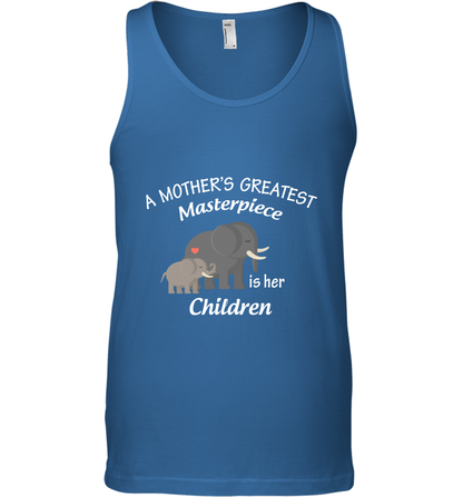 A Mothers Greatest Masterpiece Is Her Children Elephants Family Shirt Tank Top Royal