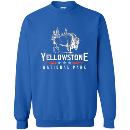 Yellowstone National Park Wyoming Buffalo T-shirt Royal