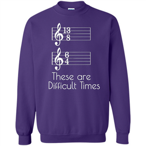 These are Difficult Times Funny Parody Pun T-shirt for Musicians