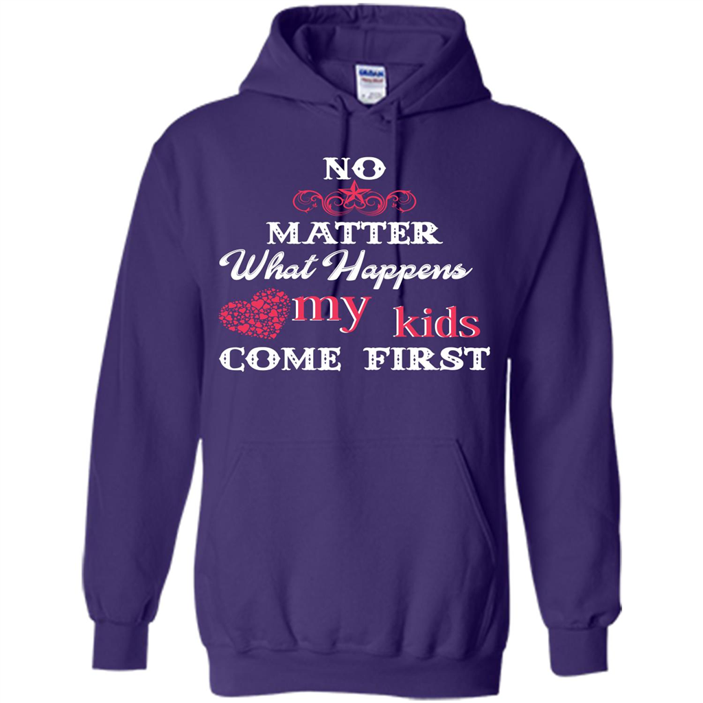 No Matter What Happens My Kids Come First T-shirt Purple