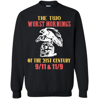 The Two Worst Mornings Of The 21st Century 9-11 and 11-9 T-shirt Black