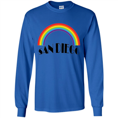 LGBTQ. San Diego LGBT Pride Rainbow T-shirt Royal