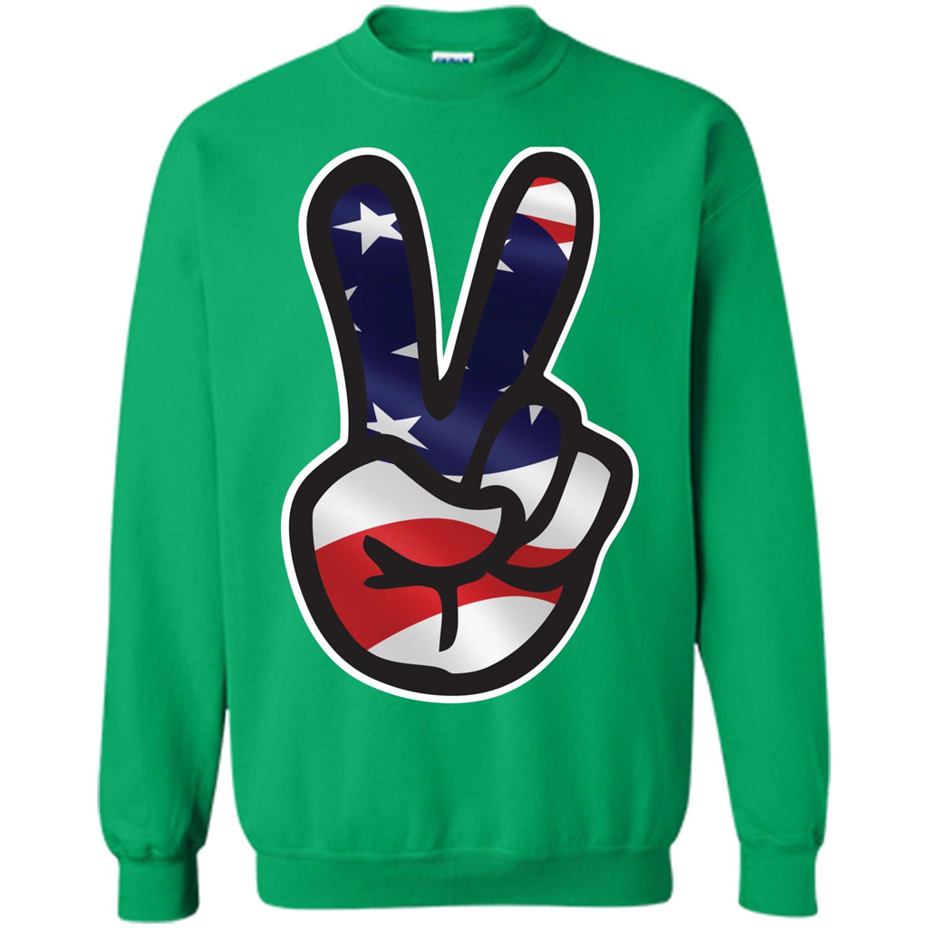 Amreican Flag Peace Guy T-shirt Irish Green