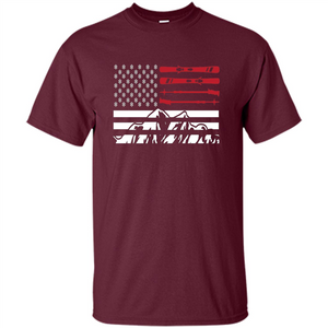 Skiing American Flag T-Shirt