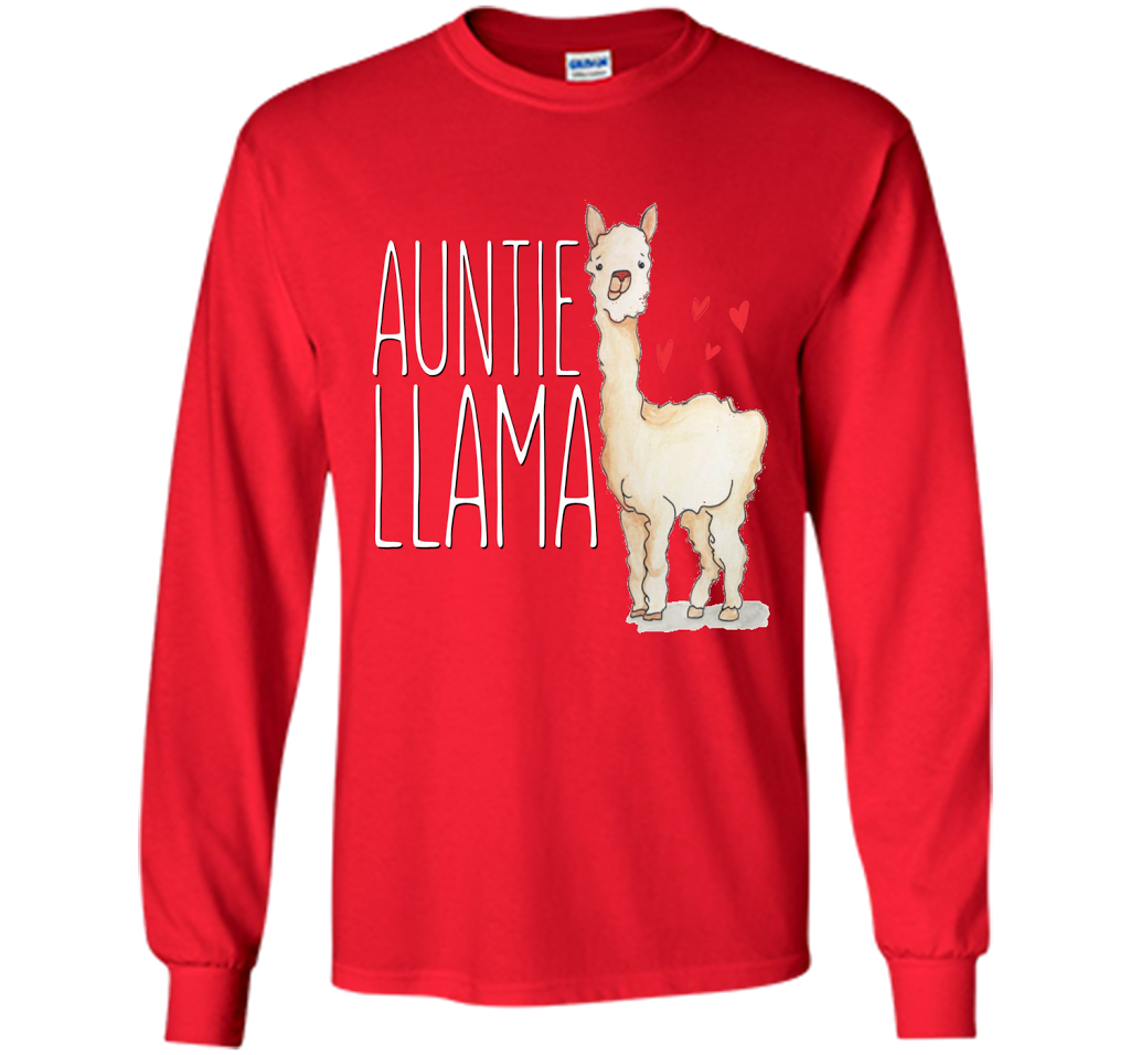 Auntie Llama Shirt Funny Matching Family Tribe Aunt T-shirt