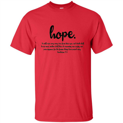 Hope Inspiration Tshirt With Bible Quote Red