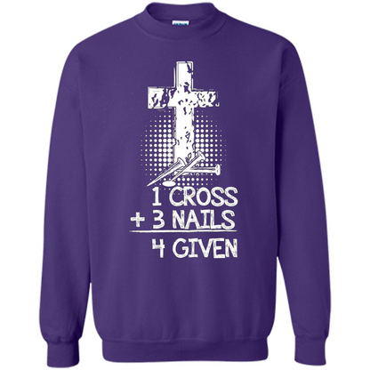 Christian T-shirt 1 Cross 3 Nails 4 Given T-shirt Orange