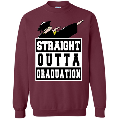 Straight Outta Graduation Dab Shirt College Graduate Gifts Maroon