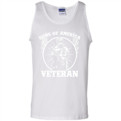 Military T-shirt Sons Of America Veteran White