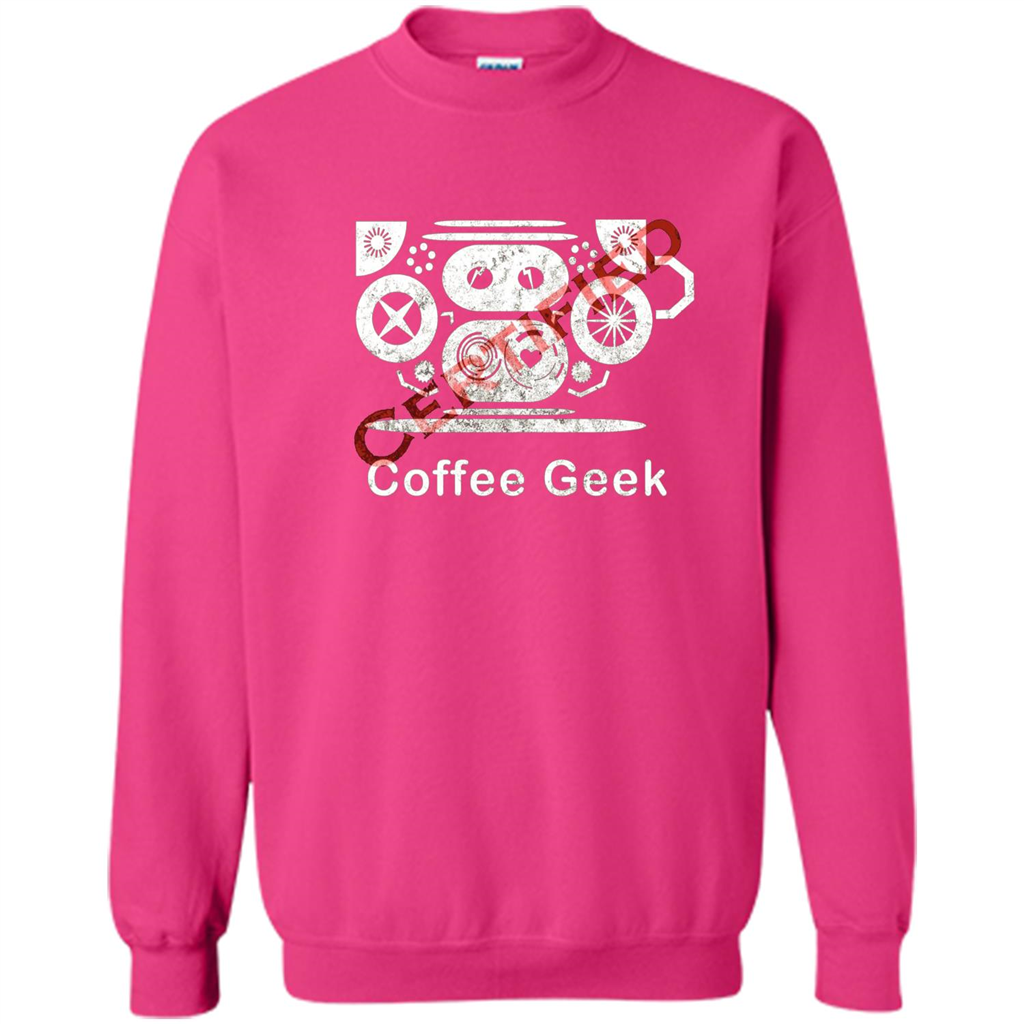 Coffee Lover T-shirt Certified Coffee Geek Heliconia