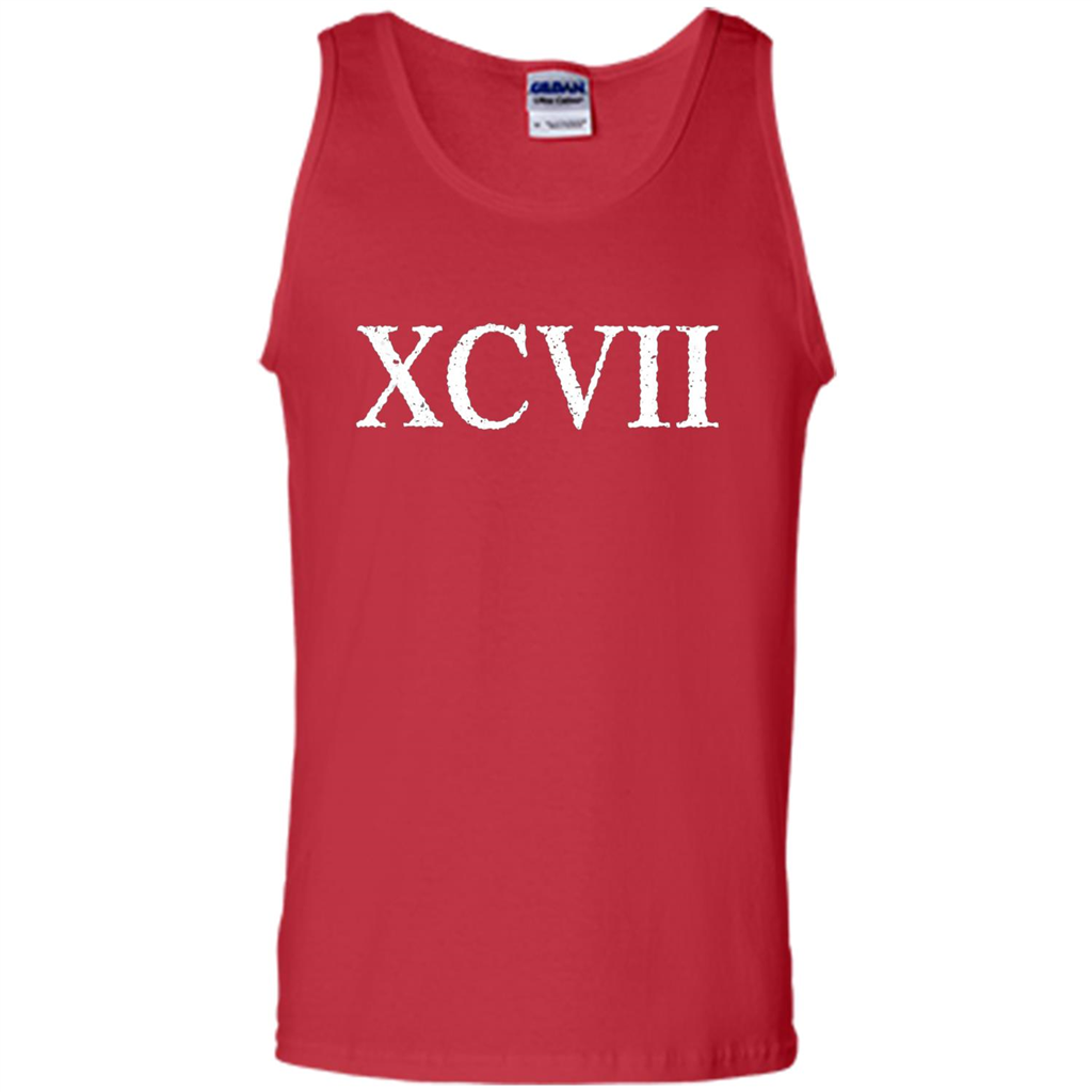 Roman Numeral 97 XCVII T-shirt Red