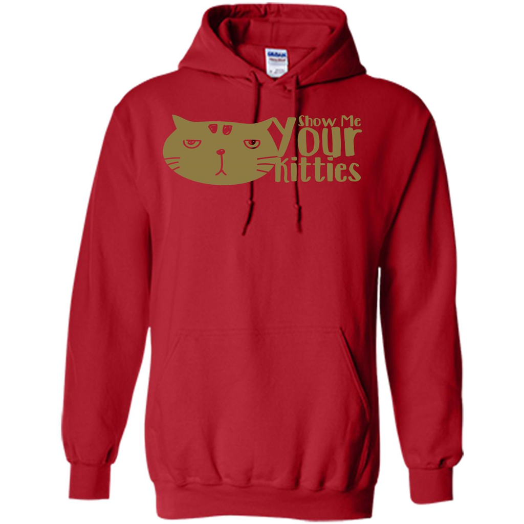 Cat Lover T-shirt Show Me Your Kitties Red