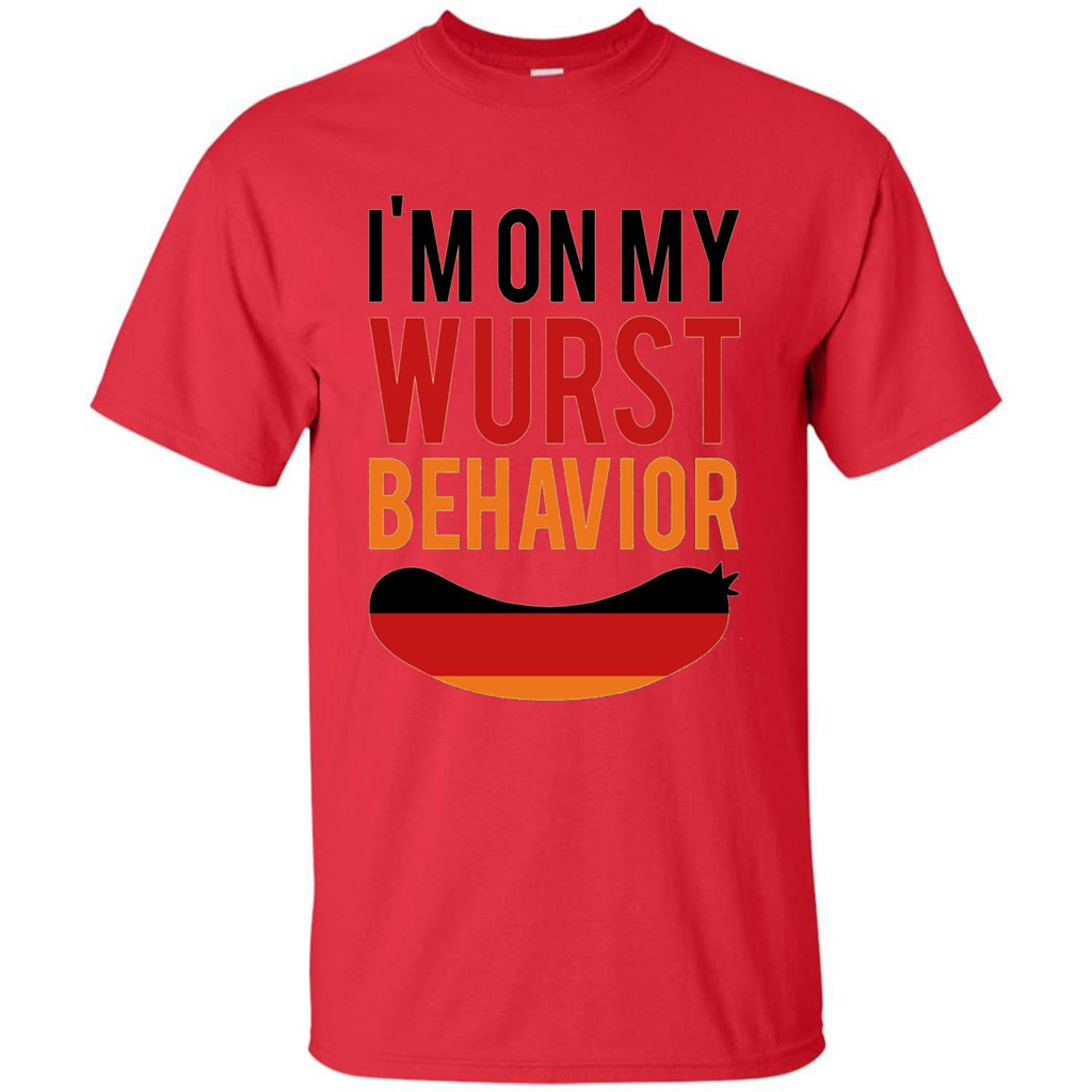 Wurst Behavior Oktoberfest T-shirt Funny German T-shirt Red