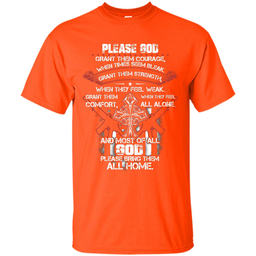 God Bless Our Soldier T-shirt Orange
