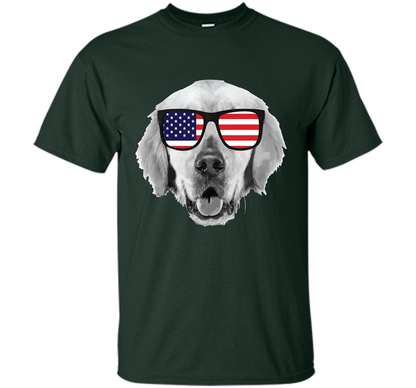 Labor Day T shirt USA Patriotic Dog Pappy American Flag cool shirt Forest Green