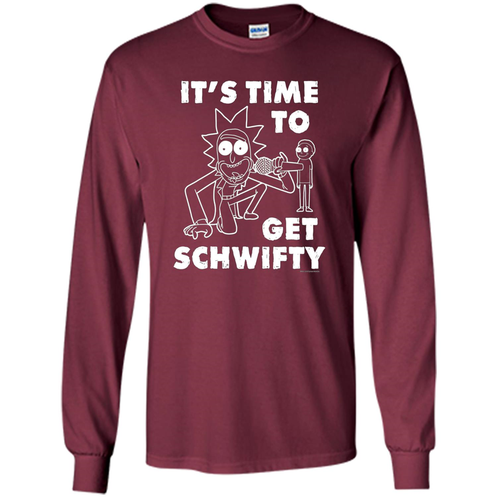 TV Series T-shirt It's Time To Get Schwifty T-shirt Maroon