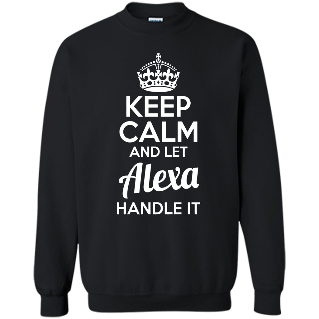 Alexa T-shirt Keep Calm and Let Alexa Handle It Gold