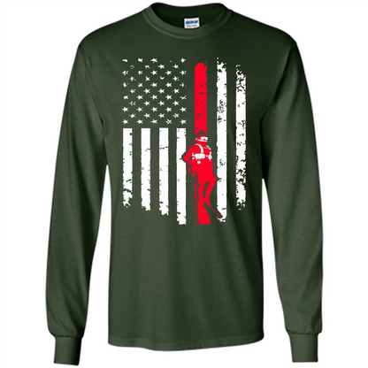 The American Flag Scuba Diving T-shirt Forest Green