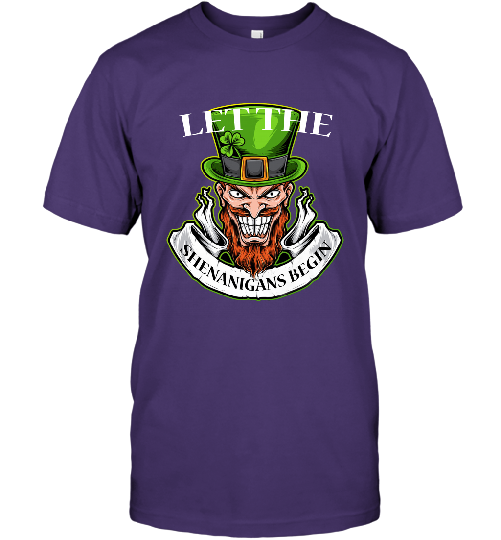 Let The Shenanigans Begin Irish Shirt T-Shirt Purple