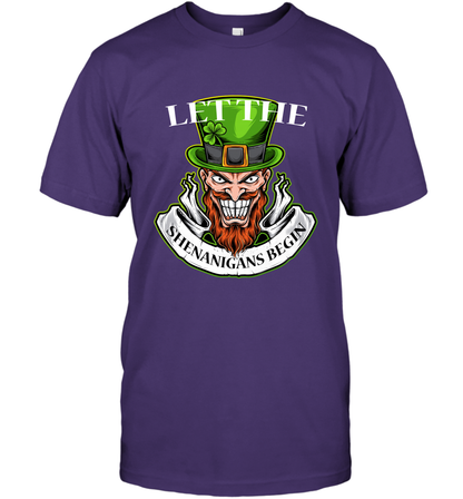 Let The Shenanigans Begin Irish Shirt T-Shirt Purple