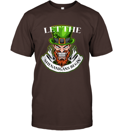 Let The Shenanigans Begin Irish Shirt T-Shirt Dark Chocolate