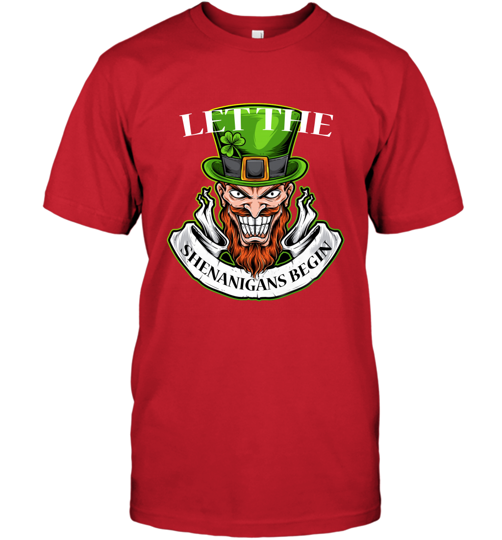 Let The Shenanigans Begin Irish Shirt T-Shirt Red