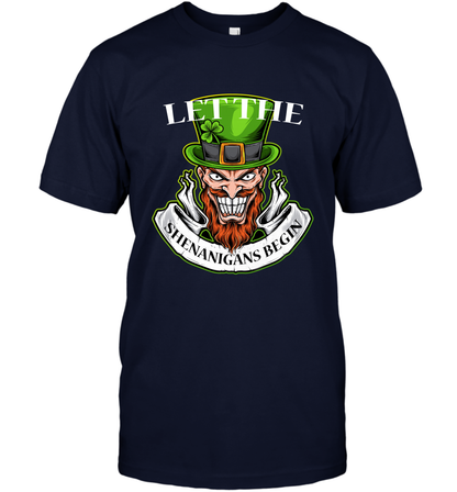 Let The Shenanigans Begin Irish Shirt T-Shirt Navy