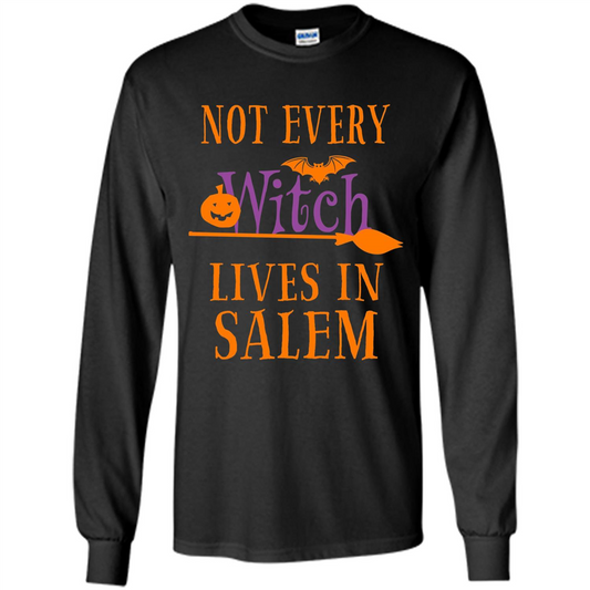 Halloween T-shirt Not Every Witch Lives In Salem T-Shirt Black